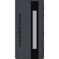 BURANO BLACK 01 stiklintos šiltos lauko durys